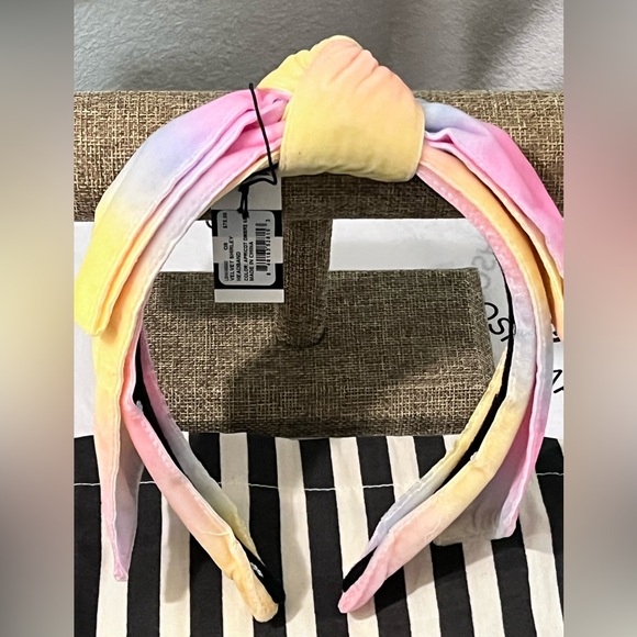 Lele Sadoughi Accessories - LELE SADOUGHI SHIRLEY NWT AUTHENTIC APRICOT OMBRÉ VELVET BOW HEADBAND